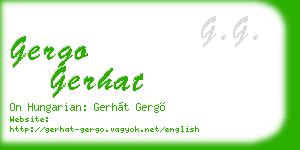 gergo gerhat business card